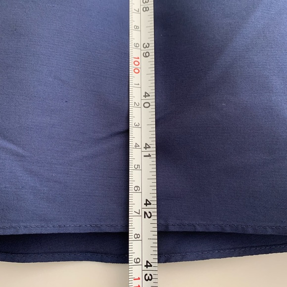 Ann Taylor Sz 12 Silk Dupioni V-Neck Midnight Blue Formal Dress. - Picture 14 of 15